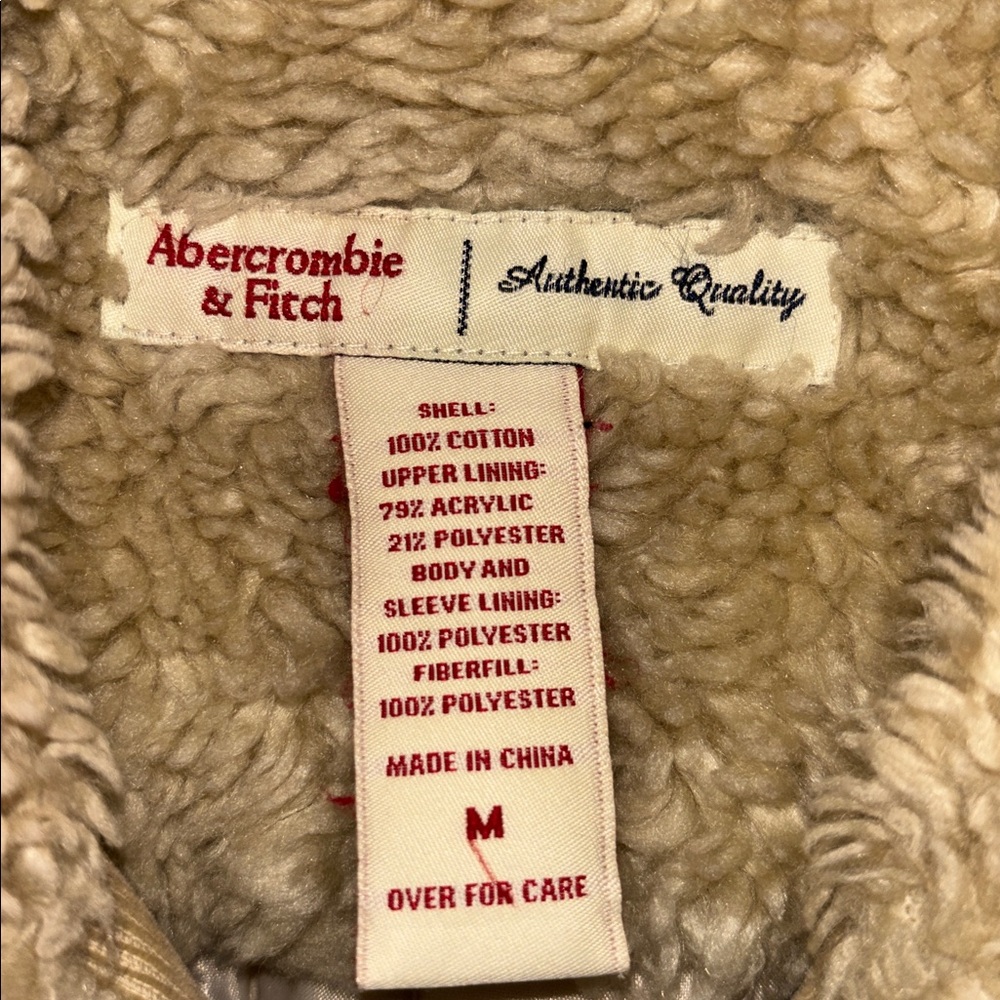 Abercrombie & Fitch Vintage Corduroy Double-Zip Short Trucker Jacket, Size M - Picture 13 of 16